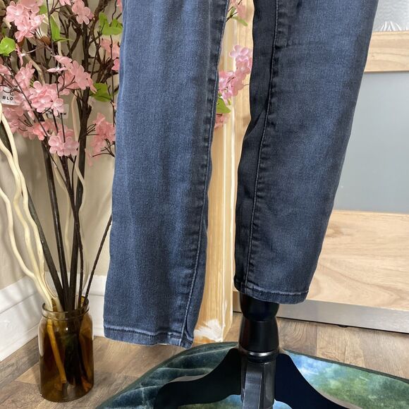 1822 Denim Jeans Women's 10 Black Dark Wash Mid Rise Skinny Jeans - Picture 3 of 10